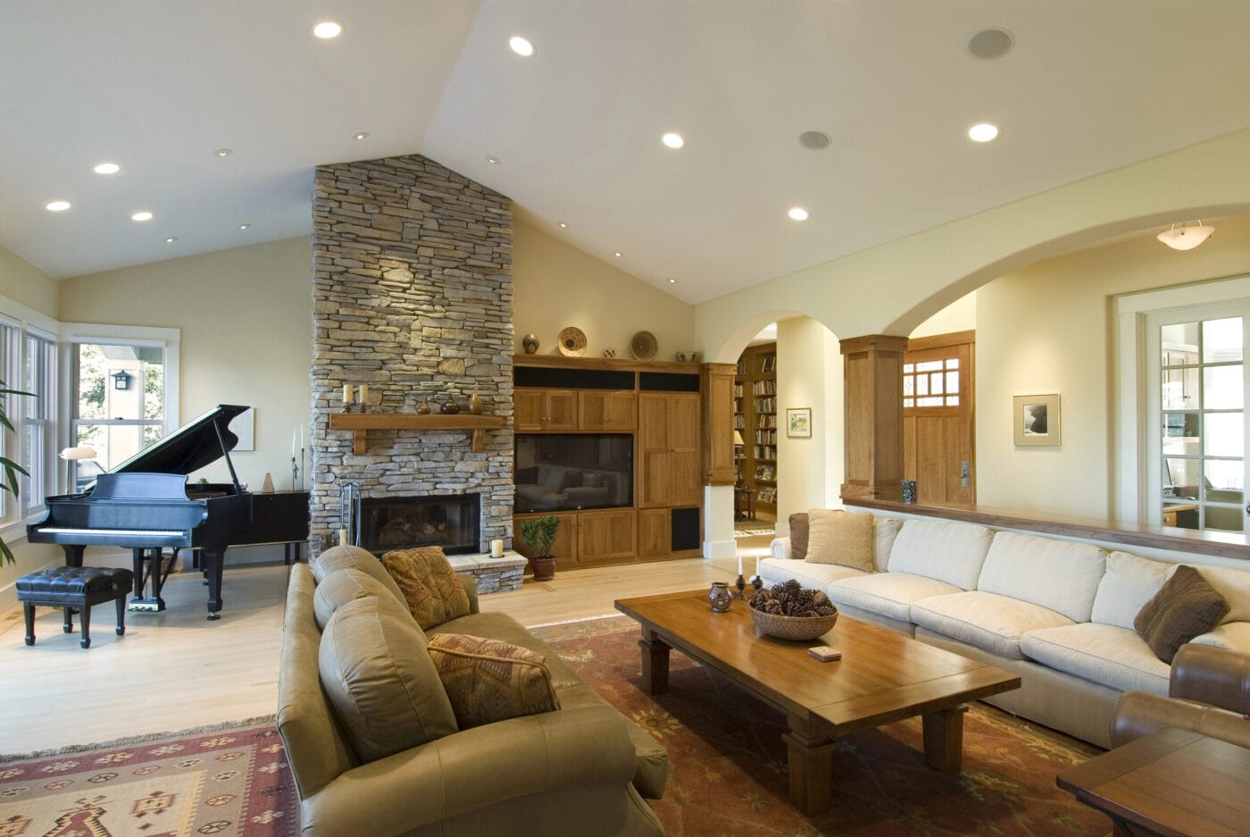 New lighting in home living room